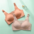 thumbnail image 5 of Women's Non Wired Padded Full Cup Bra - Wireless Supportive Bustier - W-Shape Structure Breathable Comfort Bra, 5 of 5