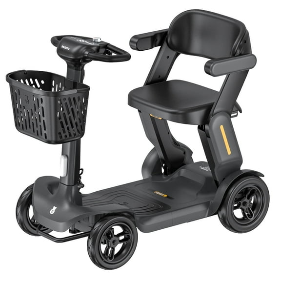 S3 Mobility Scooter for Seniors - Foldable Mobility Scooter for Adults - 25 Miles on 1 Charge, Enhanced Safety, Lightweight for Travel, LED, Basket, 6 MPH Max