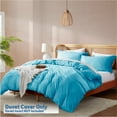 thumbnail image 3 of Nestl  Ultra Soft Double Brushed Microfiber Duvet Cover Set with Button Closure Beach Blue Queen 3 Piece, 3 of 5
