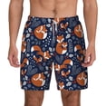 thumbnail image 3 of Uemuo Cute Foxes Pattern Mens Swim Trunks Quick Dry Board Shorts with Mesh Lining, Stretch Beach Shorts Quick Dry No-Chafing Board Shorts-Medium, 3 of 9