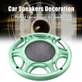thumbnail image 3 of 2 Piezas 6.89" Coche Metal Audio Altavoz Rejilla Cubierta Malla Verde, 3 of 6
