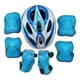 thumbnail image 1 of Toystoory Protector de patinaje sobre ruedas de 7 piezas, conjunto de casco para niños pequeños, rodilleras ligeras resistentes al impacto, sin patinar Azul, 1 of 6