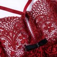 thumbnail image 4 of VISgogo Lencería hueca de encaje sexy para mujer, ropa de dormir de malla de color sólido, babydoll halter clásico sin espalda VISgogo moda, 4 of 9