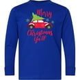 thumbnail image 3 of Inktastic Merry Christmas Ya'll with Red Car and Tree Long Sleeve Youth T-Shirt, 3 of 5