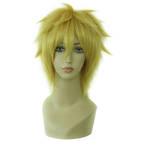 Unique Bargains Wigs for Women 14" Light Gold Tone Wigs with Wig Cap