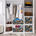 thumbnail image 6 of Foldable Fabric Storage Bin Home Cubes Clothing Organizer Bins Large Collapsible Box Basket for Home Organizer Teal and Orange Butterflies, 6 of 7