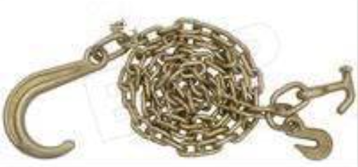 Tow chain with j hook short shank grab hook 5/16” 10ft g70 tow tractor car  0900136 