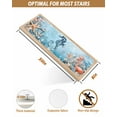 thumbnail image 5 of Blue Coastal Seahorse Stair Treads for Wooden Steps Indoor Runner Rug Carpet, Summer Beach Starfish Botanical 4 Pieces Peel and Stick Staircase Step Treads Covers Washable Throw Door Mats, 30"x8", 5 of 5