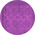 thumbnail image 1 of Ahgly Company Indoor Round Persian Purple Traditional Area Rugs, 6' Round, 1 of 4
