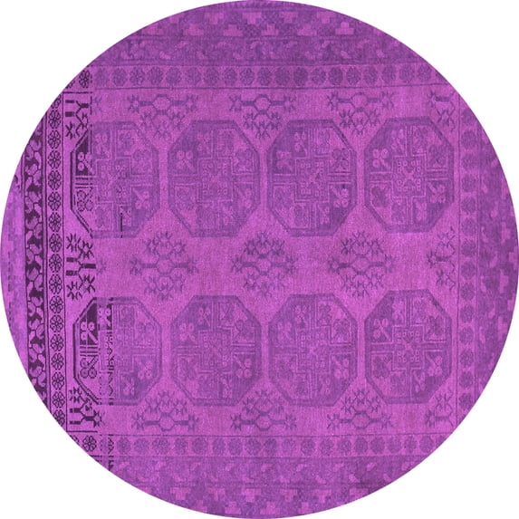 Ahgly Company Indoor Round Persian Purple Traditional Area Rugs, 6' Round