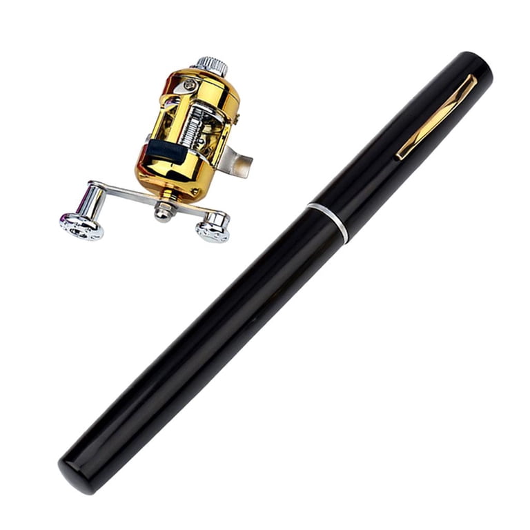 Mini Folding Fishing Rod 5 Sections Set Telescopic Folding Fishing Alloy  Fiberglass Rod - Black - Walmart.com