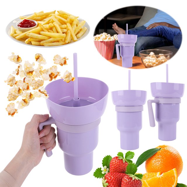 Bebida Palomitas Maíz 1000ml Con Estadio Pajita Y Asa para Adultos