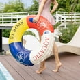Zhuitw Inflatable Swim Ring Pool Floating Rings Leakproof with Handle