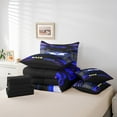 thumbnail image 4 of Erosebridal Racing Car Bed in a Bag Full size,Geometric Plaid Bed Set,Black Blue Bedding Full Size,Super Cozy Sport Bedroom Decorative,Reversible,7-Piece, 4 of 6