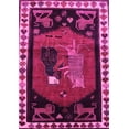 thumbnail image 1 of Ahgly Company Indoor Rectangle Animal Pink Traditional Area Rugs, 2' x 5', 1 of 4