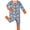 Light blue Boo, variant on WIBACKER Halloween 3-24M Bamboo Baby Boys Convertible Footie Pajamas, Footed Zipper Sleeper for Infant Baby Girls - 1Pcs Pumpkin