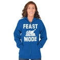 thumbnail image 4 of Feast Mode Thanksgiving Zip Up Hoodie Men's Women's Brisco Brands X, 4 of 6
