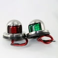 thumbnail image 7 of 2Pcs Red + Green Stainless Steel 12/24V Marine Boat Yacht LED Navigation Light, 7 of 7