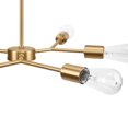 thumbnail image 2 of Tetra 6-Light Chandelier, Matte Brass, Adjustable Hanging Height, 2 of 7