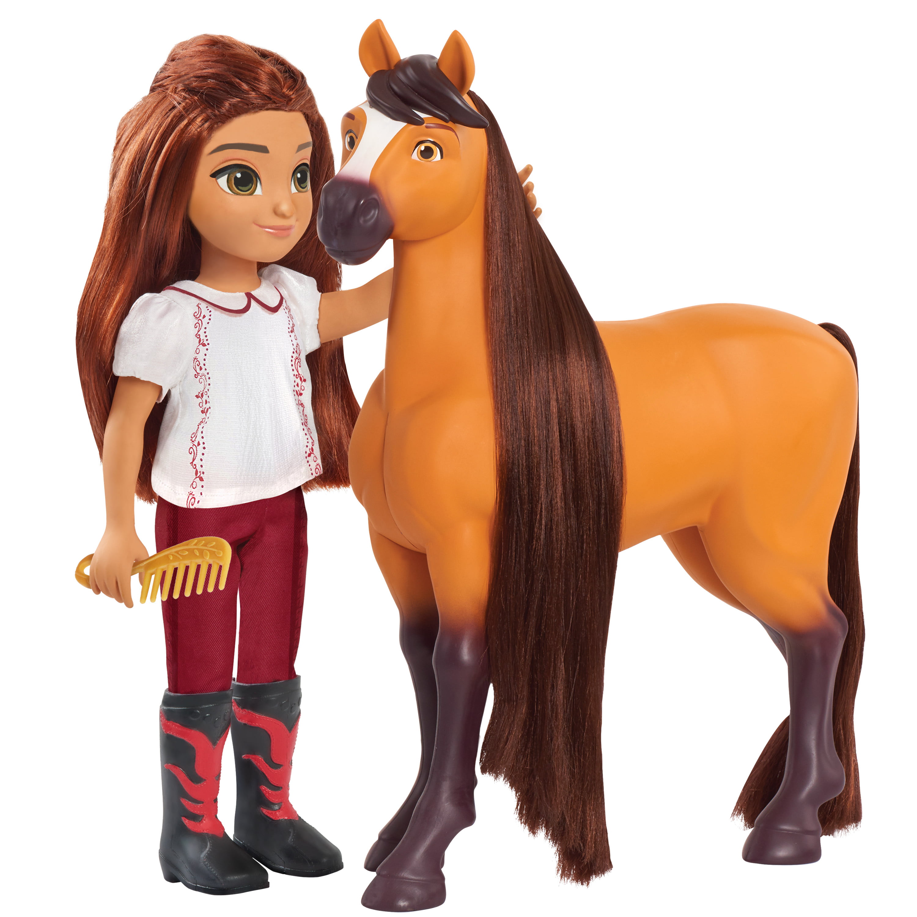 Lucky & Spirit Collector Doll Horse Set Netflix Dreamworks Palomino Riding for sale online 