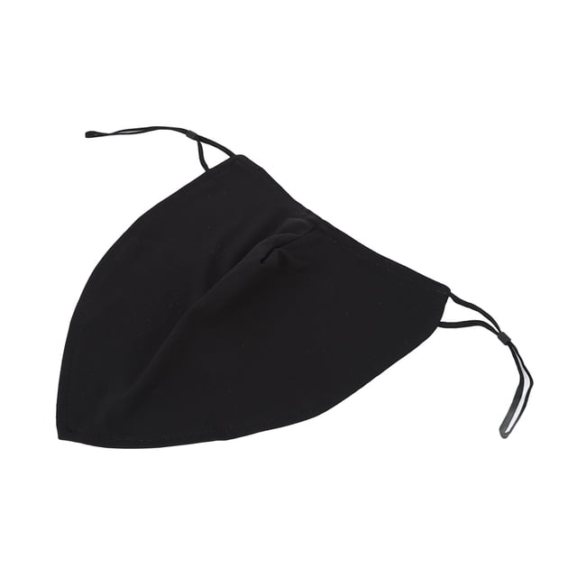 Barba Bandana Correas para las orejas Ajustable Reutilizable Suave Transpirable Barba A prueba de viento Resistente a las manchas Máscara protectora de limpieza Negro