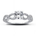 thumbnail image 2 of Infinity Stackable Bridal Set Women's Engagament Ring 1.9 Ct Diamond 14K White Gold Over, 2 of 2