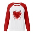 thumbnail image 3 of Gibobby Sudadera con forro polar Mujer Blusa con capucha y cuello redondo con estampado de amor para el día de San Valentín para mujer (Rojo, M), 3 of 4