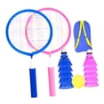 thumbnail image 2 of yotijay Badminton Set for Kids Badminton Play Set with Shuttlecock Gift Sturdy Badminton Blue and Pink, 2 of 9
