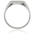 thumbnail image 3 of 14K Solid White Gold Custom Engraved Signet Ring Handmade Personalized Monogram Initial Letter Band, 3 of 9