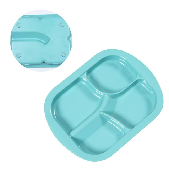 Adaptive Utensils Weighted Non-slip Scoop Divided Plate,Parkinsons Products,Dementia Living Aids, Eating Equipment for Disabled/Elderly/Tremors/Patients (Four Sections Plate-Pack of 1)