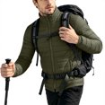 thumbnail image 6 of Ceisia Men Solid Stand Collar Quilted Puffer Jacket Full Zip Lightweight Warm Outer Coat For Fall Winter Outdoor Travel Daily Commute Gift, 6 of 7