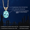 thumbnail image 2 of Gem Stone King 0.82 Ct Oval Blue Apatite 14K Yellow Gold Pendant with Chain, 2 of 6