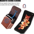 thumbnail image 4 of Haobuy for Samsung Galaxy Z Flip 5 / Z Flip 4 /Z Flip 3 Leather Phone Holster with Belt Clip Pouch Waist Bag for Motorola Razr-Brown, 4 of 5