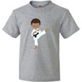 thumbnail image 3 of Inktastic African American Boy, Karate Boy, Black Belt, Kata Youth T-Shirt, 3 of 5