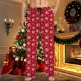 thumbnail image 4 of Mens Christmas Casual Pants Pajama Pants With Drawstring And Pockets Christmas Red L, 4 of 5