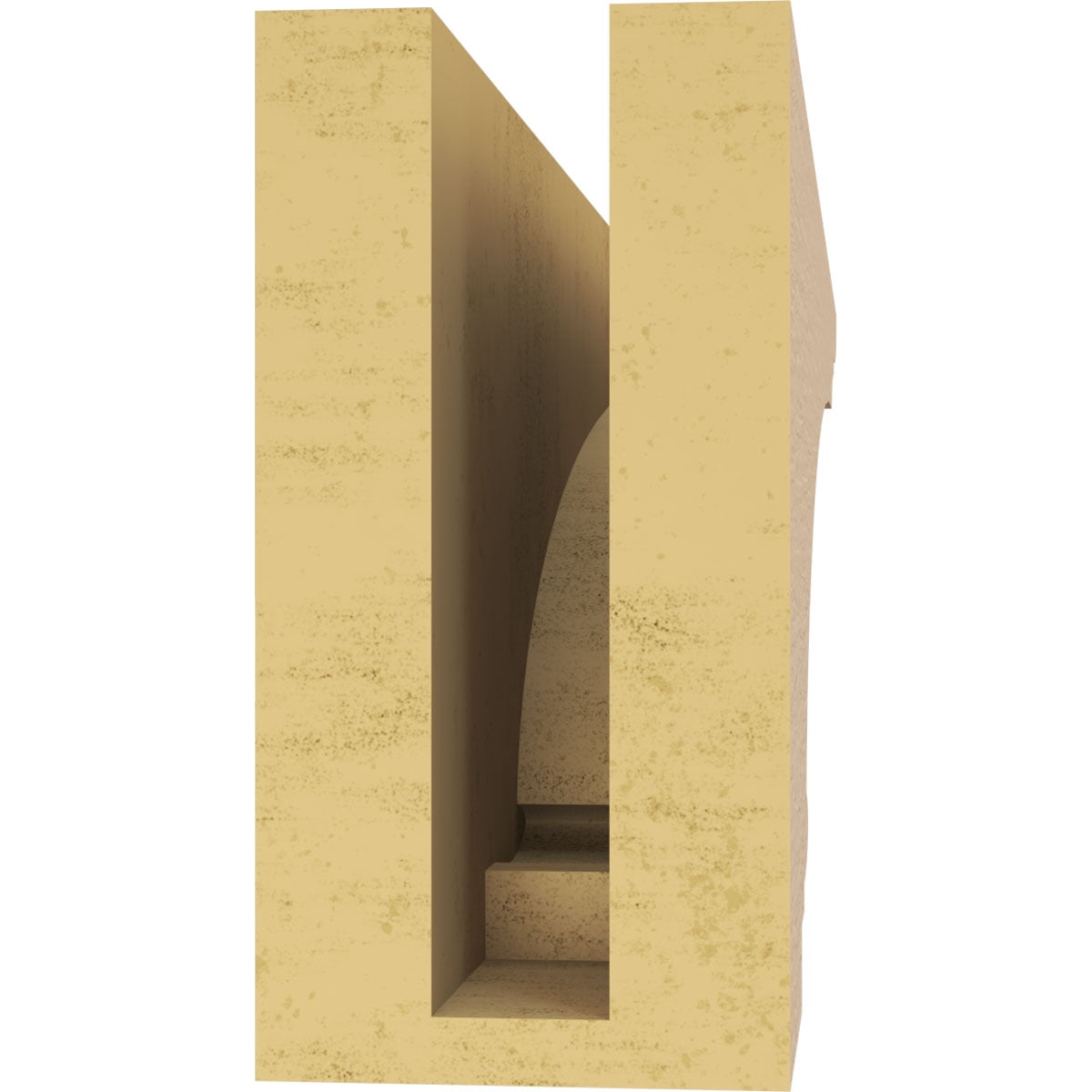 3"W x 18"D x 6"H Thin Hughes Rough Cedar Woodgrain TimberThane Corbel, Primed Tan