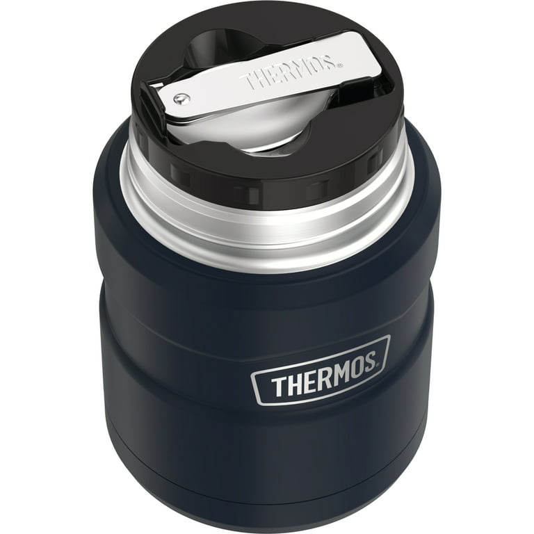  Food thermos with folding spoon and cup 470 ml blue -  Stainless steel vacuum insulated thermos - THERMOS - 32.90 € - outdoorové  oblečení a vybavení shop