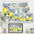 thumbnail image 4 of Designart 'Geometrical Pattern of Lemon Ornament On Blue II' Tropical Framed Canvas Wall Art Print, 4 of 5