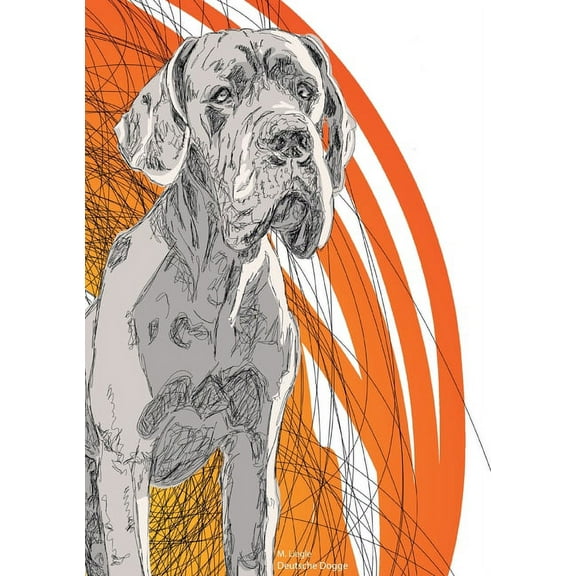 Deutsche Dogge: Notitzbuch, Tagebuch, Journal mit Grafikmotiv Deutsche Dogge, (Paperback)