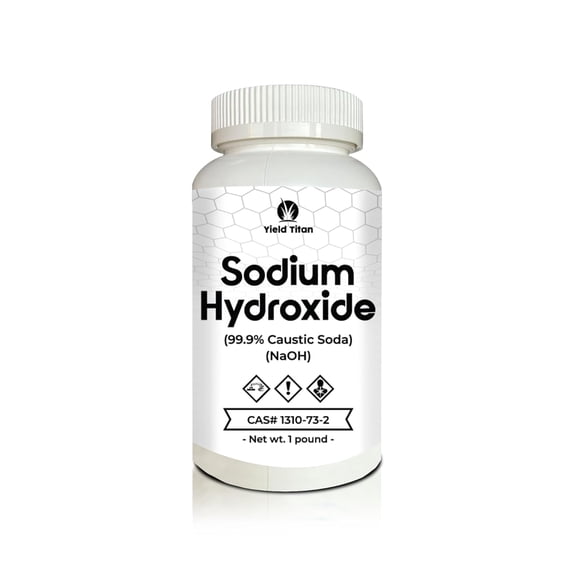 Yield Titan High Purity Sodium Hydroxide NaOH - Used in Drain Cleaning, Industrial Manufacturing, and Water Treatment (1)