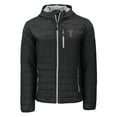 thumbnail image 2 of Men's-Cutter & Buck  Black Texas Tech Red Raiders Rainier Eco PrimaLoft Hooded Full-Zip Jacket, 2 of 3