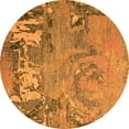 thumbnail image 1 of Ahgly Company Indoor Round Abstract Orange Modern Area Rugs, 8' Round, 1 of 4