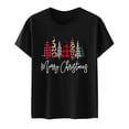 thumbnail image 2 of Fiudx Liquidación de Ofertas Flash Moda Mujer Casual Navidad Impresión Pulóver Manga Corta Camiseta Tops Blusa, 2 of 4