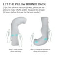 thumbnail image 3 of Momcozy J Shaped Pregnancy Pillows for Side Sleeping, Maternity Body Pillows for Pregnancy with Jersey Cover, Gray, 3 of 11