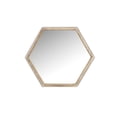 thumbnail image 1 of Miroir Mural Hexagonal en Bois, 1 of 1