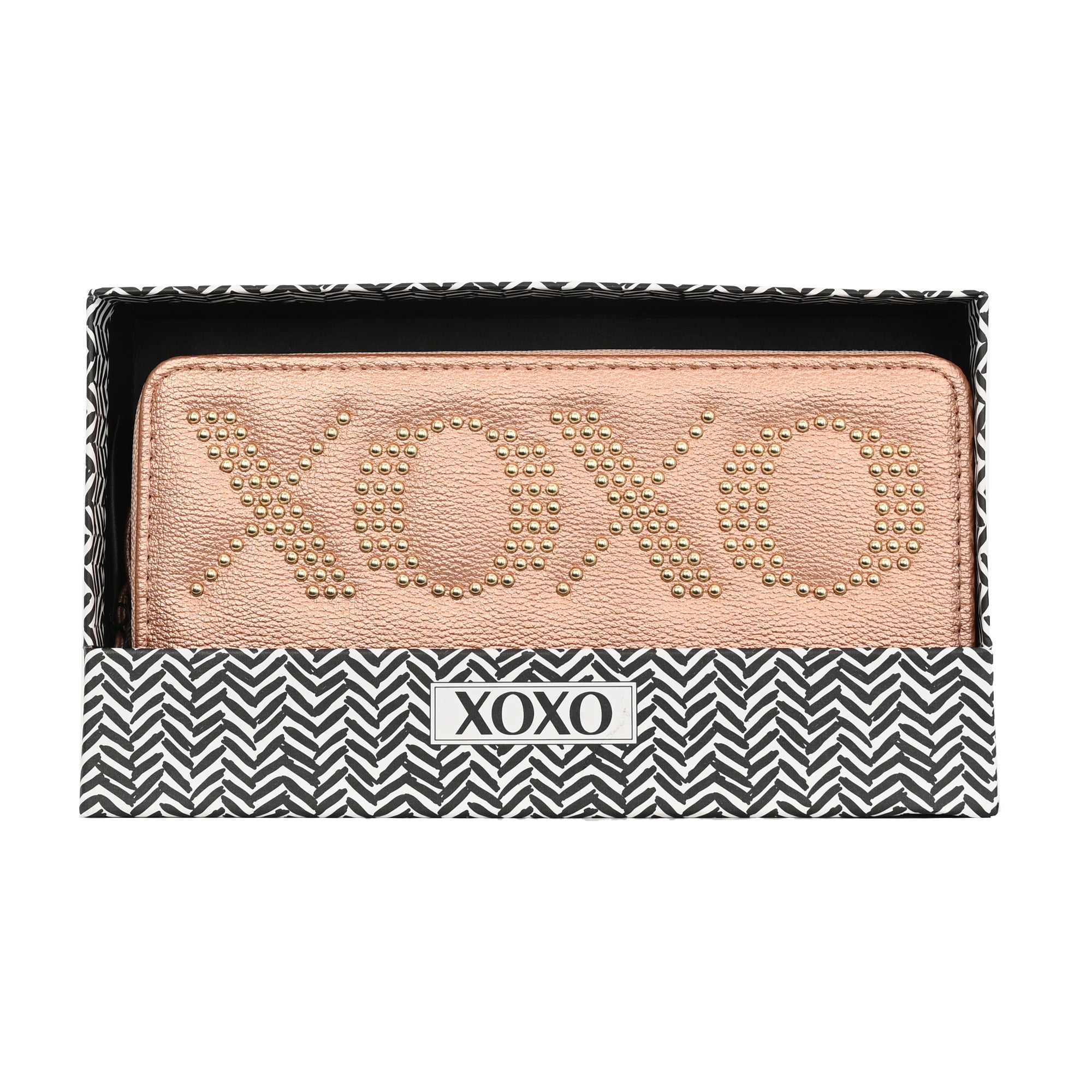 XOXO Women's Zip Around Wristlet Wallet - Card Holders, 2 Cash Pockets and Phone Slot