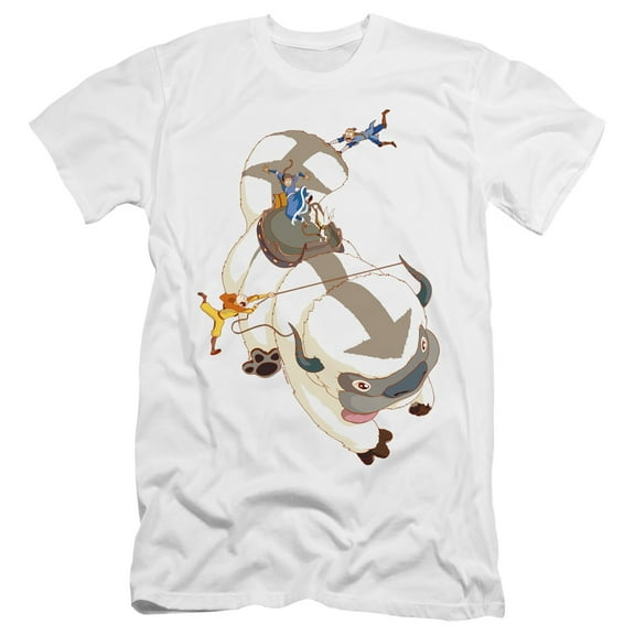 Avatar The Last Airbender Hang On Appa Unisex Adult Canvas Brand T Shirt