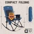 thumbnail image 2 of PORTAL Oversized Rocking Camping Chair, Portable Outdoor Rocker with High Back Hard Armrests, Supports 400 lbs,Blue, 2 of 7