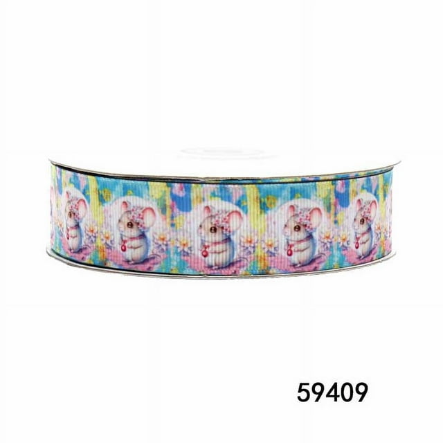 10Yards Animal Fabric Ribbons Printe Horse Rabbit Cartoon Grosgrain Ribbon for Hairbows Crafting Supplies Sewing Accessories Jiayi