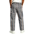 thumbnail image 6 of UDAUDU Cargo Sweatpants for Men Plaid Fall Lightweight Stretch Drawstring Trouser Outdoor Workout Hiking Loose Fit Pants with Pockets Dark Blue 3XL, 6 of 8
